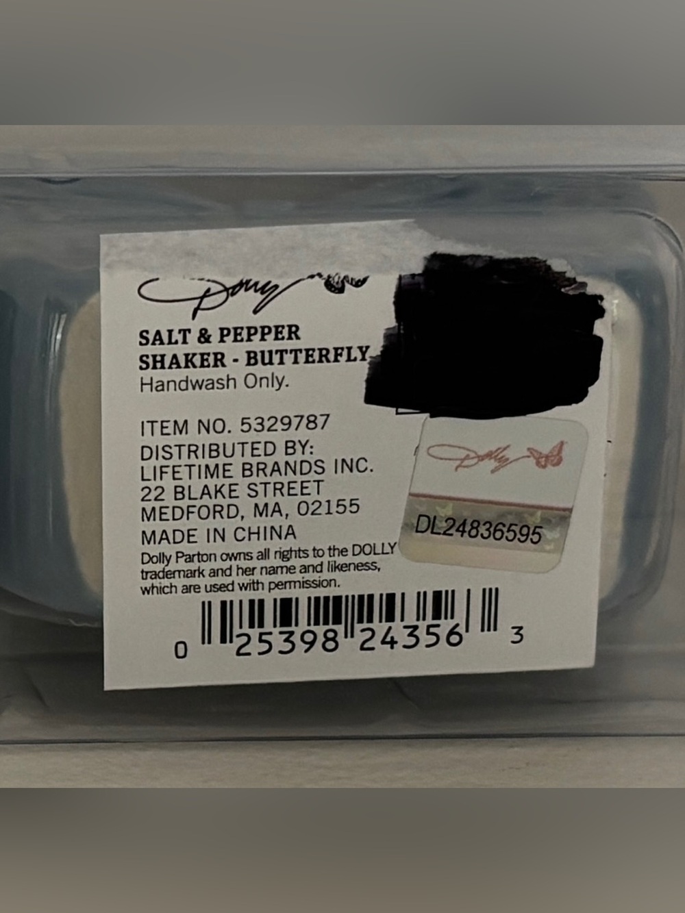 DOLLY Parton Butterfly Bag Clips & Ceramic Salt & Pepper Shakers - Picture 9 of 9